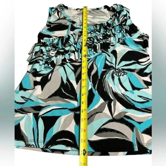 CLEO. Y2K, tank top,frills,floral,cottagecore,boho,artsy,feminine,diagonal frill - Picture 10 of 15